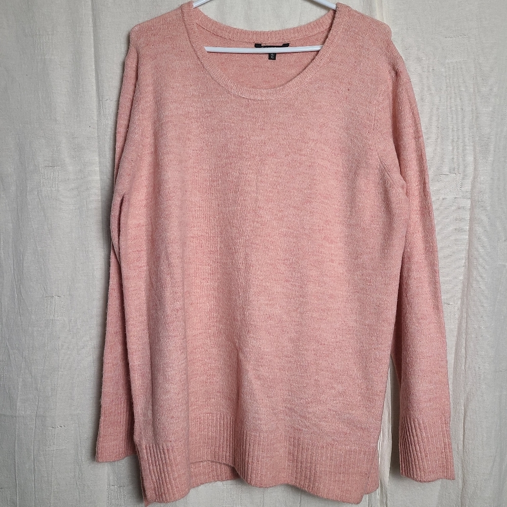 George Women's Pink Crew Neck Casual Winter Soft Knit Sweater